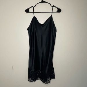 Vintage Calvin Klein Black Mini Slip Dress